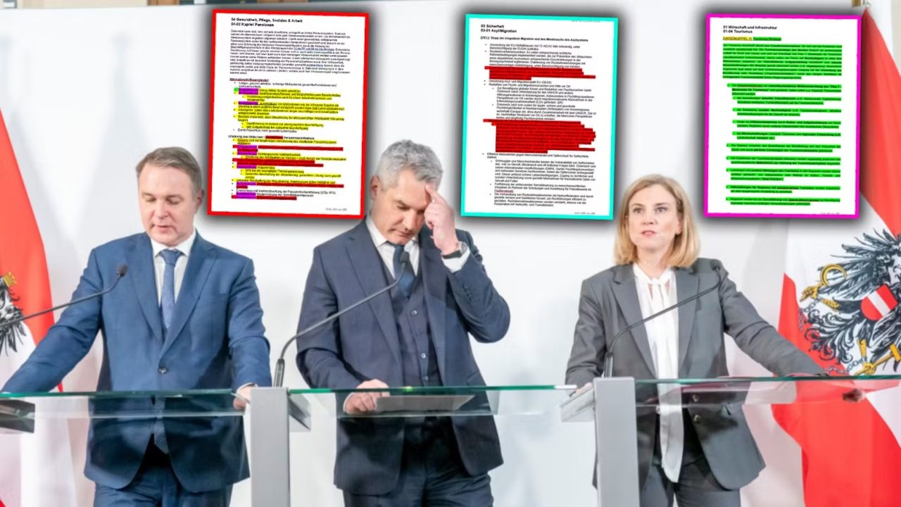 وثيقة سرية تكشف تفاصيل فشل مفاوضات تشكيل حكومة نمساوية من ثلاث أحزاب وثيقة سرية تكشف تفاصيل فشل مفاوضات تشكيل حكومة نمساوية من ثلاث أحزاب