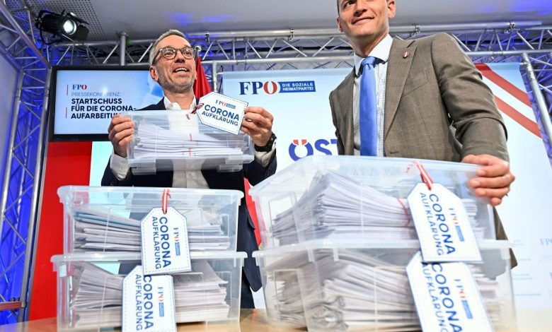 حزب الحرية النمساوي FPÖ يطلق 827 استفسارًا برلمانيًا لمراجعة سياسات كورونا حزب الحرية النمساوي FPÖ يطلق 827 استفسارًا برلمانيًا لمراجعة سياسات كورونا