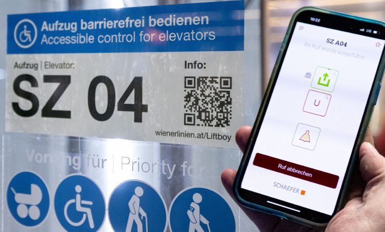 شركة Wiener Linien في فيينا تطلق تطبيقاً لطلب المصاعد عبر الهاتف الذكي شركة Wiener Linien في فيينا تطلق تطبيقاً لطلب المصاعد عبر الهاتف الذكي