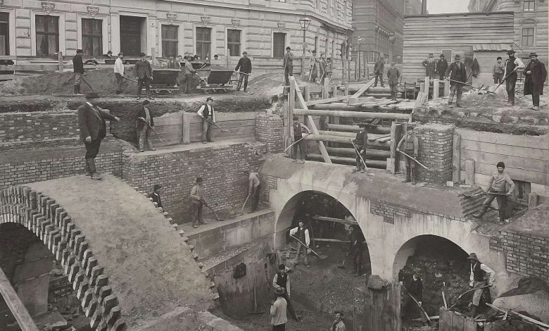 صور نادرة توثق بناء خزانات الغاز والخرسانة المسلحة في فيينا 1900 صور نادرة توثق بناء خزانات الغاز والخرسانة المسلحة في فيينا 1900