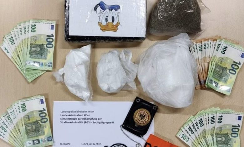 القبض على عصابة مخدرات في فيينا وضبط كوكايين وماريجوانا ومبالغ نقدية كبيرة