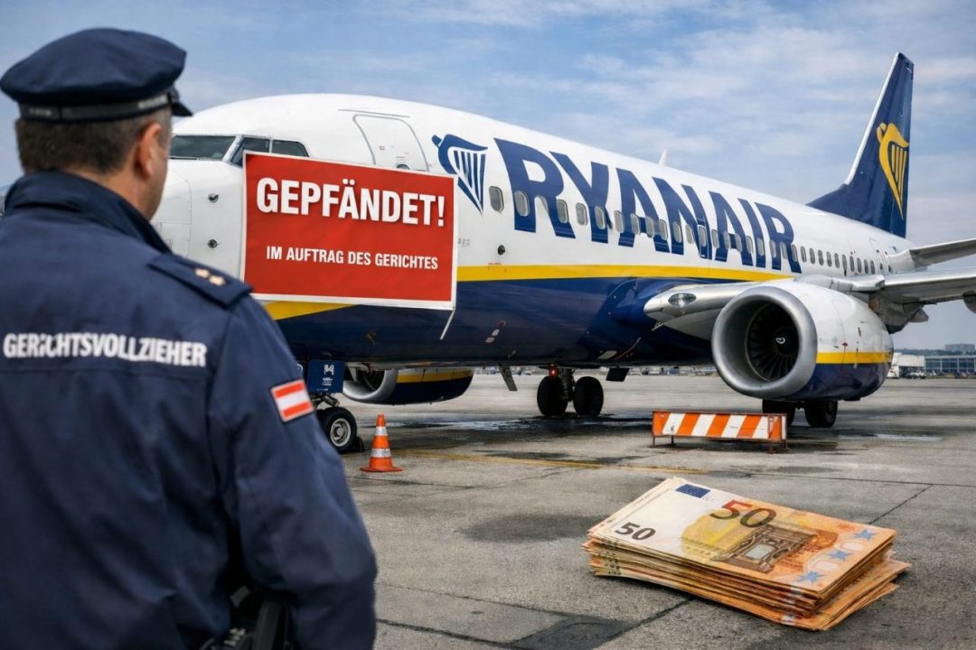 بسبب تعويض 890 يورو.. وضع ملصق “الحجز الجبري” على طائرة ركاب في النمسا العليا تابعة لشركة Ryanair بسبب تعويض 890 يورو.. وضع ملصق “الحجز الجبري” على طائرة ركاب في النمسا العليا تابعة لشركة Ryanair