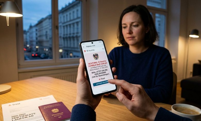 شركة “A-Trust” تحذر: جددوا شهادات “ID Austria” الآن لتجنب الطوابير في المكاتب الحكومية النمساوية شركة “A-Trust” تحذر: جددوا شهادات “ID Austria” الآن لتجنب الطوابير في المكاتب الحكومية النمساوية