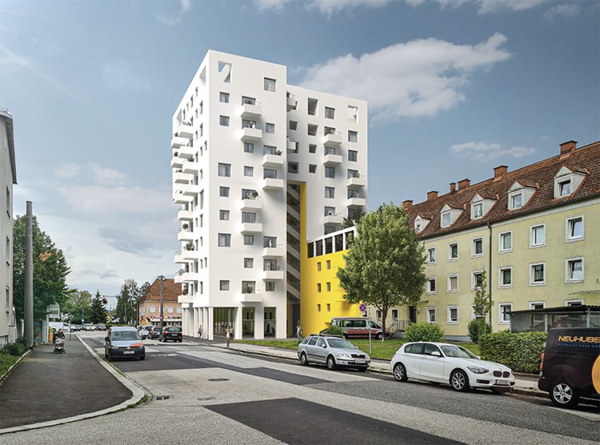 مشروع برج سكني جديد في “Neue Heimat” بمدينة Linz بالنمسا العليا وسط مخاوف من الازدحام والتظليل ومصالح المستثمرين