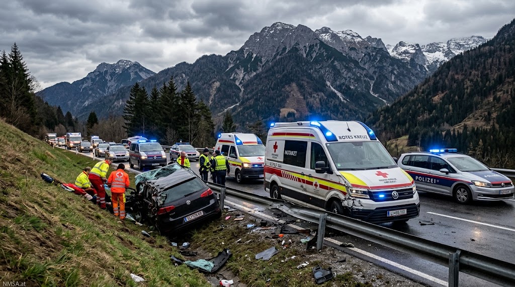خمس إصابات في حادث تصادم بين سيارة إسعاف وسيارة يقودها نمساوي مخمور في شتايرمارك
