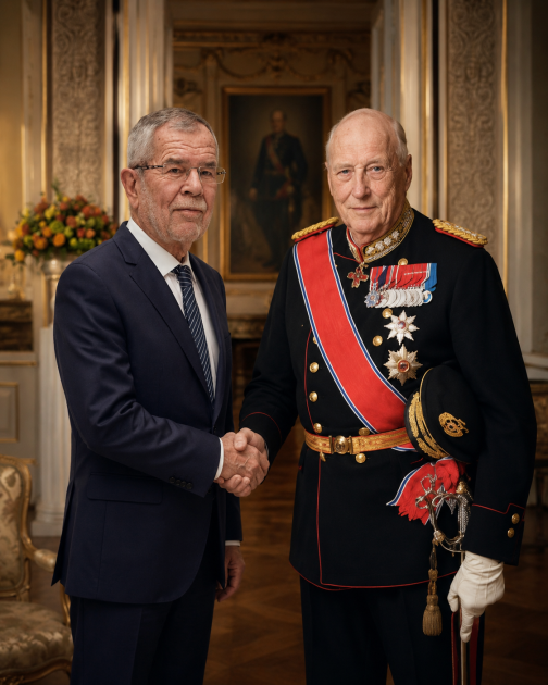 الرئيس النمساوي Alexander Van der Bellen ينعي رحيل الملك النرويجي Harald V الرئيس النمساوي Alexander Van der Bellen ينعي رحيل الملك النرويجي Harald V