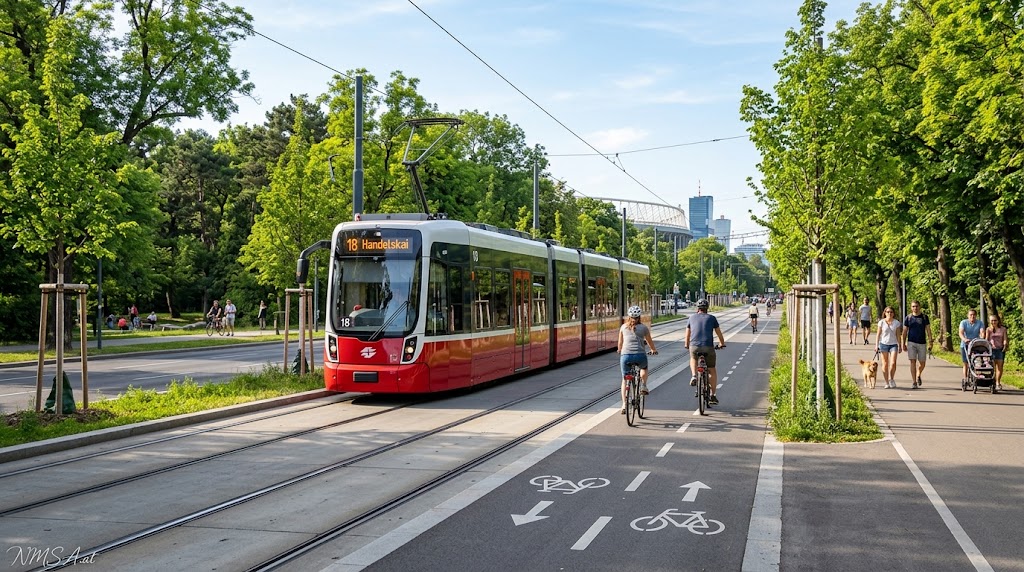 افتتاح امتداد خط الترام 18 في فيينا عبر Prater حتى Handelskai ليكون بديلاً لـ S-Bahn افتتاح امتداد خط الترام 18 في فيينا عبر Prater حتى Handelskai ليكون بديلاً لـ S-Bahn