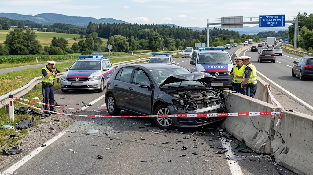إصابة شخصين بجروح بالغة إثر حادث مروع لسيارة محمّلة بالمخدرات في شتايرمارك إصابة شخصين بجروح بالغة إثر حادث مروع لسيارة محمّلة بالمخدرات في شتايرمارك