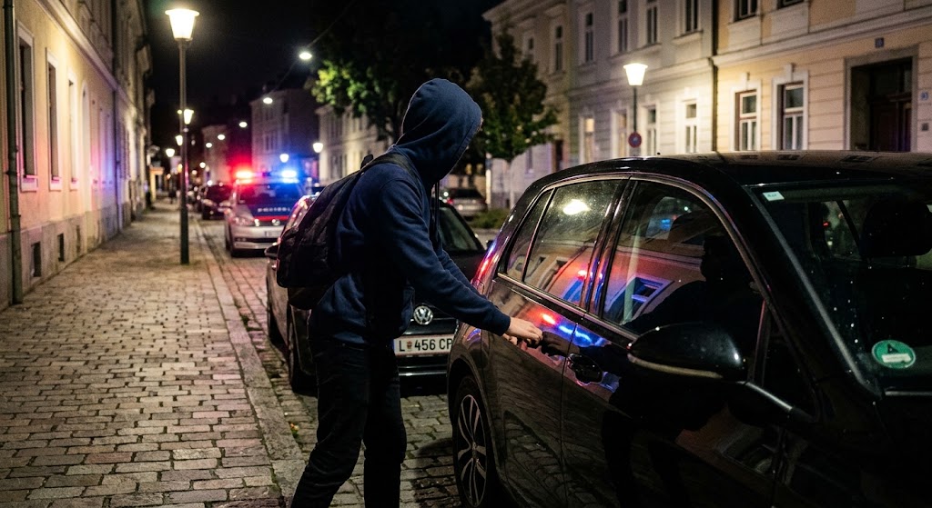 تصاعد سرقات السيارات في Linz.. والشرطة النمساوية تتتبع مراهقين ينشرون مغامراتهم على التواصل الاجتماعي تصاعد سرقات السيارات في Linz.. والشرطة النمساوية تتتبع مراهقين ينشرون مغامراتهم على التواصل الاجتماعي