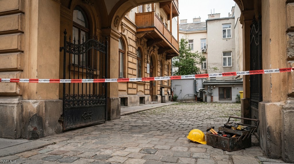 حادث أليم في فيينا.. سقوط مميت لعامل بناء من الطابق الخامس في الحي الثالث حادث أليم في فيينا.. سقوط مميت لعامل بناء من الطابق الخامس في الحي الثالث