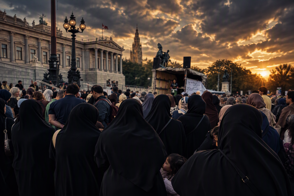 تحالف يساري وإسلامي يقود احتجاجات في فيينا تنديداً بقانون الإسلام السياسي وحظر الحجاب على الفتيات في المدارس تحالف يساري وإسلامي يقود احتجاجات في فيينا تنديداً بقانون الإسلام السياسي وحظر الحجاب على الفتيات في المدارس